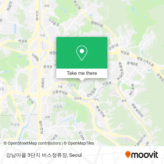 강남마을 3단지 버스정류장 map