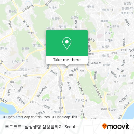 푸드코트 - 삼성생명 삼성플라자 map