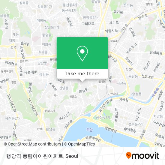 행당역 풍림아이원아파트 map