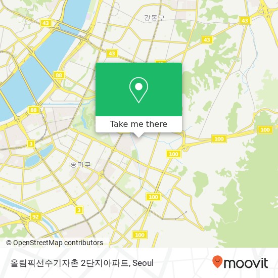 올림픽선수기자촌 2단지아파트 map