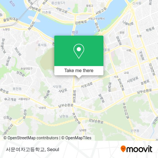 서문여자고등학교 map