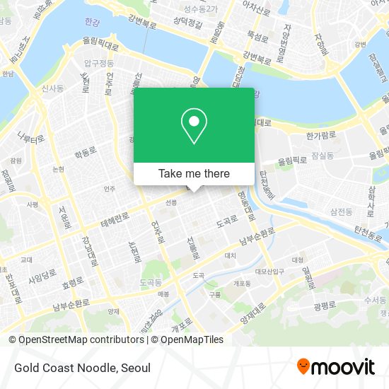 Gold Coast Noodle map