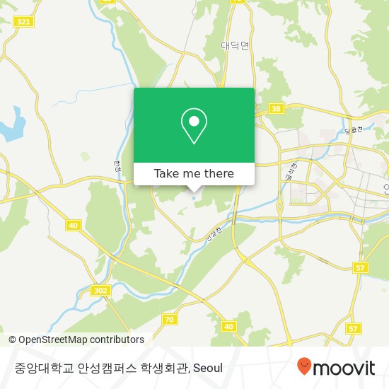 중앙대학교 안성캠퍼스 학생회관 map