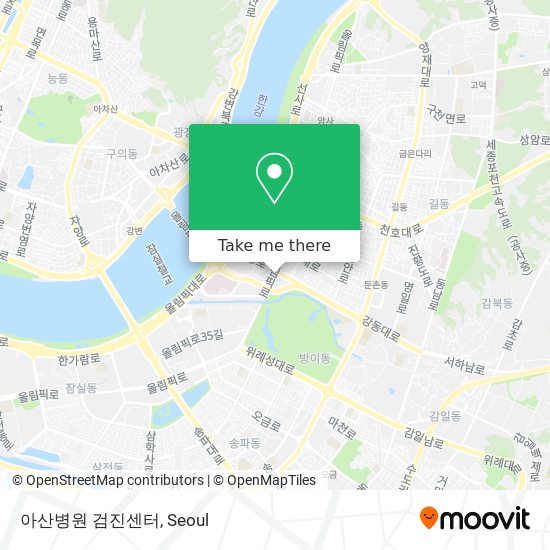 아산병원 검진센터 map