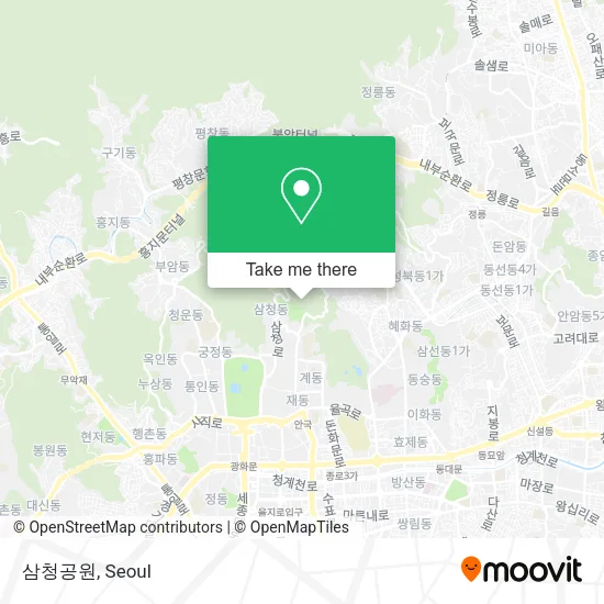 삼청공원 map