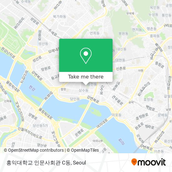 홍익대학교 인문사회관 C동 map