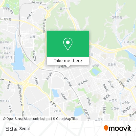 천천동 map