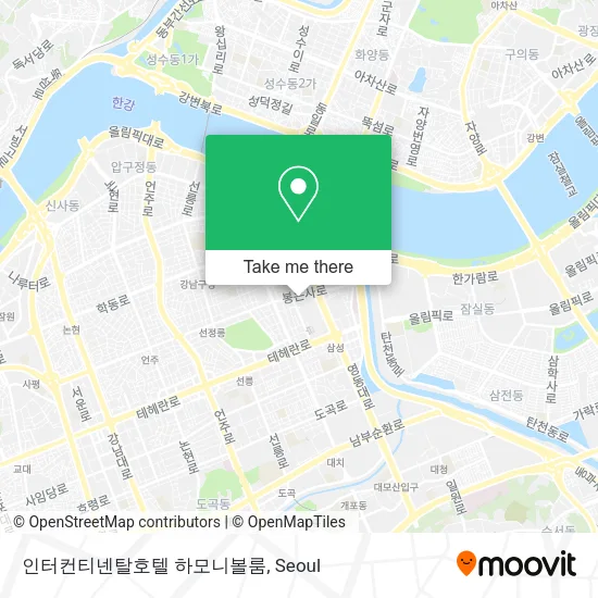인터컨티넨탈호텔 하모니볼룸 map