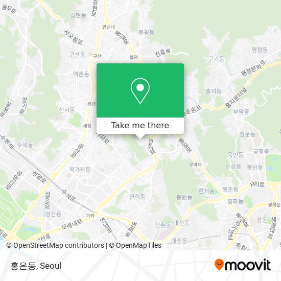 홍은동 map