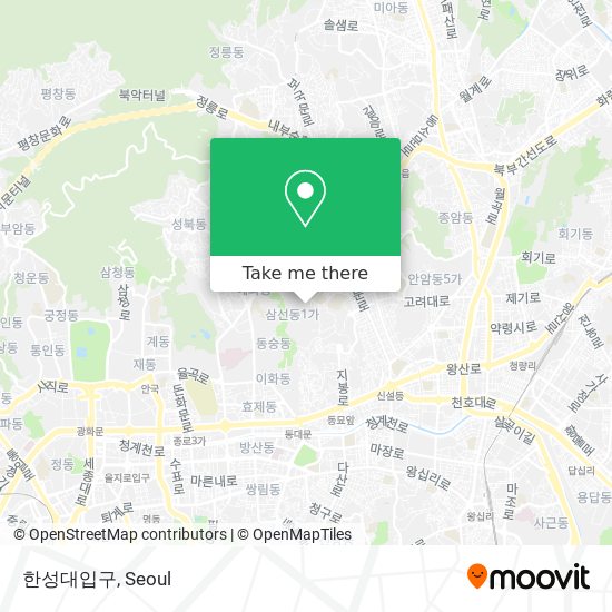 한성대입구 map