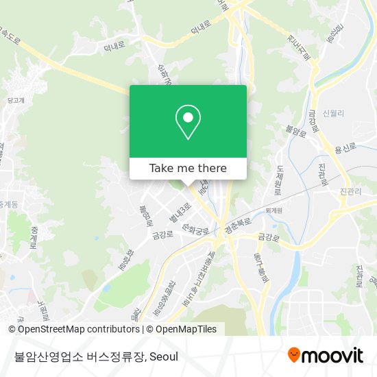 불암산영업소 버스정류장 map