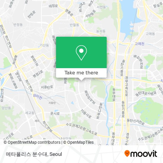 메타폴리스 분수대 map