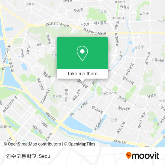 연수고등학교 map