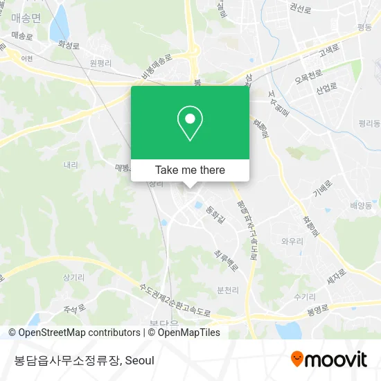 봉담읍사무소정류장 map