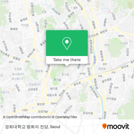 경희대학교 평화의 전당 map