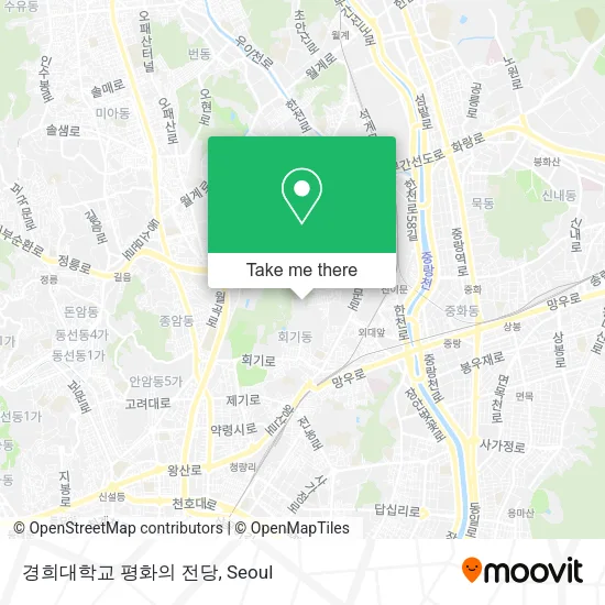 경희대학교 평화의 전당 map