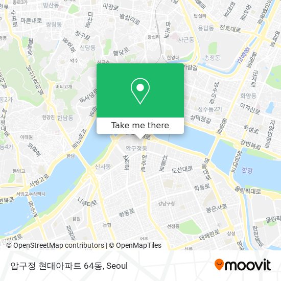 압구정 현대아파트 64동 map