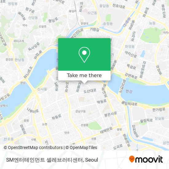 SM엔터테인먼트 셀레브러티센터 map