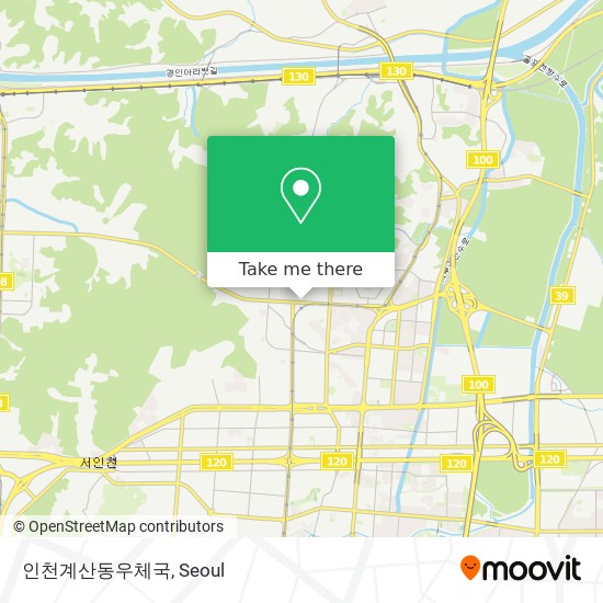 인천계산동우체국 map