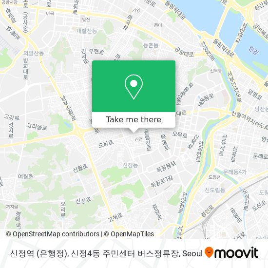 신정역 (은행정), 신정4동 주민센터 버스정류장 map