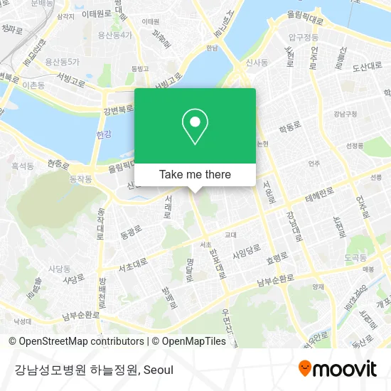 강남성모병원 하늘정원 map