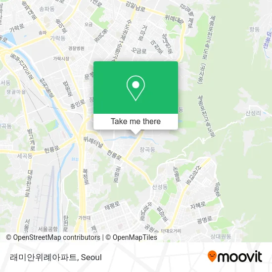 래미안위례아파트 map