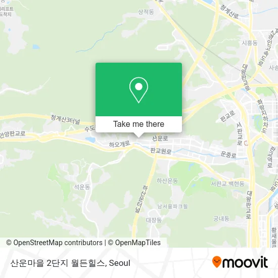 산운마을 2단지 월든힐스 map