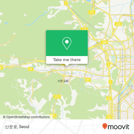 산운로 map