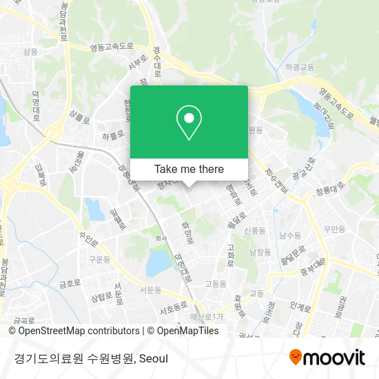 경기도의료원 수원병원 map