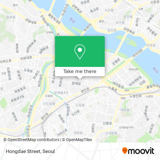 Hongdae Street map