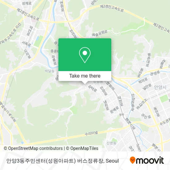 안양3동주민센터(성원아파트) 버스정류장 map