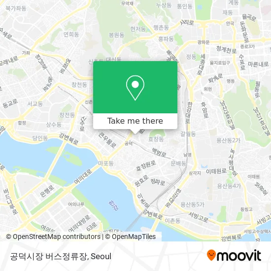 공덕시장 버스정류장 map