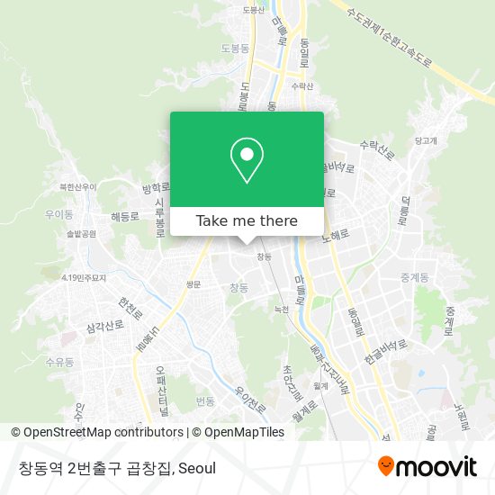 창동역 2번출구 곱창집 map