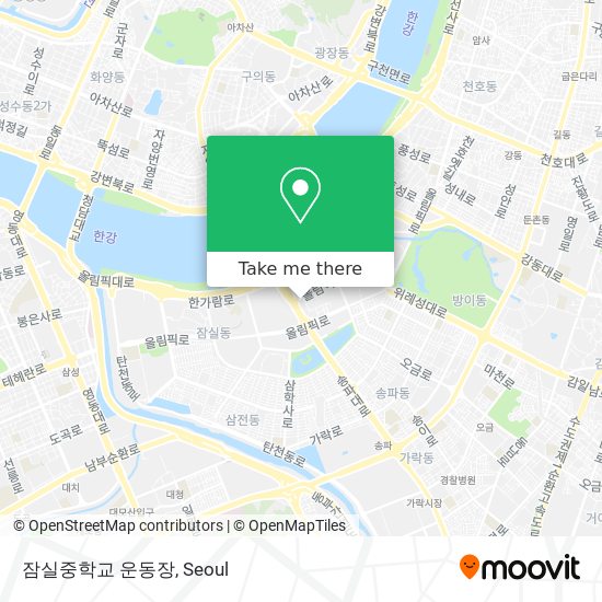 잠실중학교 운동장 map