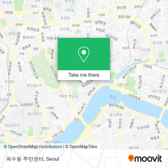 옥수동 주민센터 map