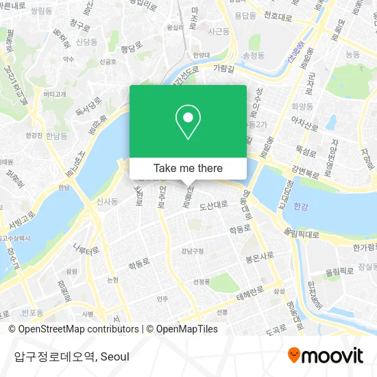 압구정로데오역 map