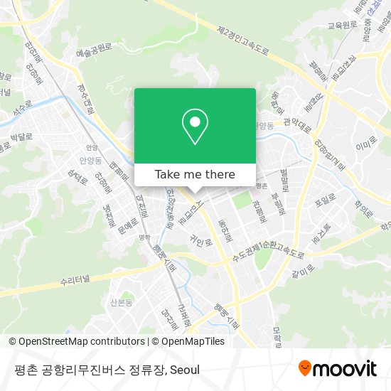 평촌 공항리무진버스 정류장 map