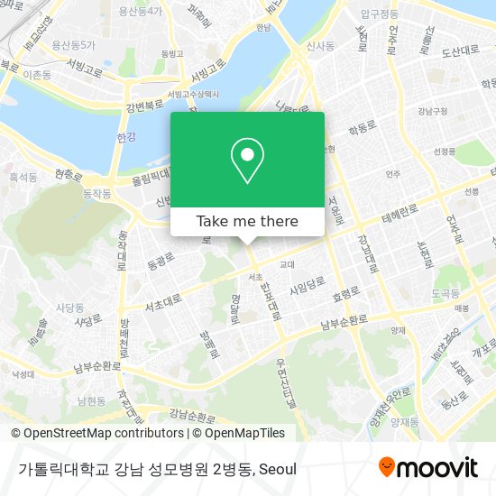 가톨릭대학교 강남 성모병원 2병동 map