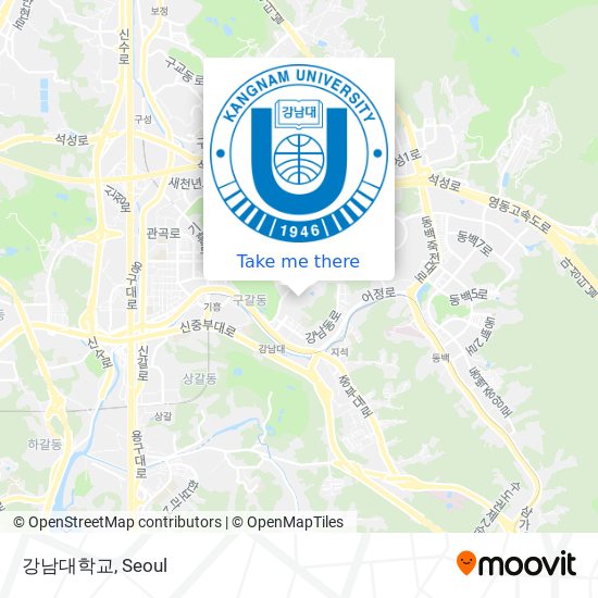 강남대학교 map