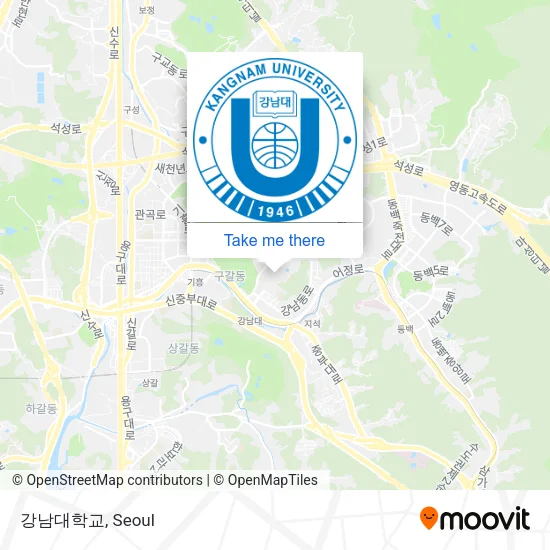 강남대학교 map