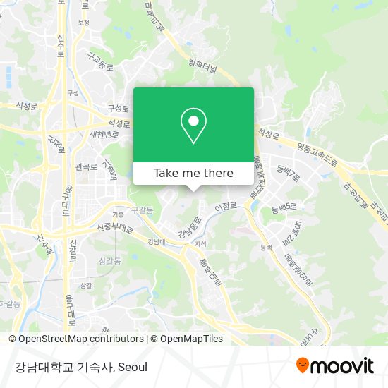 강남대학교 기숙사 map