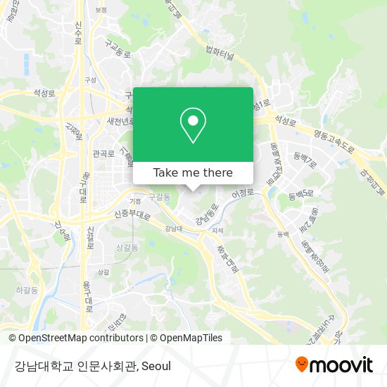 강남대학교 인문사회관 map