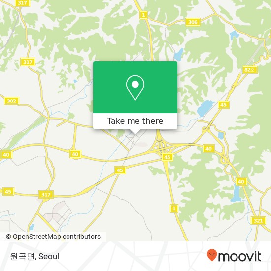 원곡면 map