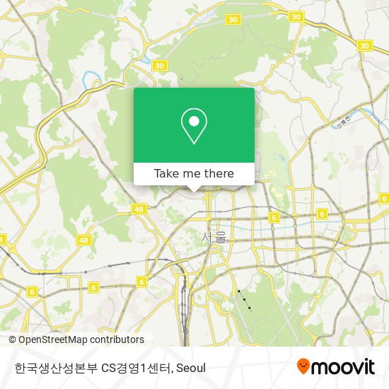 한국생산성본부 CS경영1센터 map
