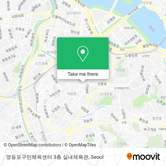 영등포구민체육센터 3층 실내체육관 map