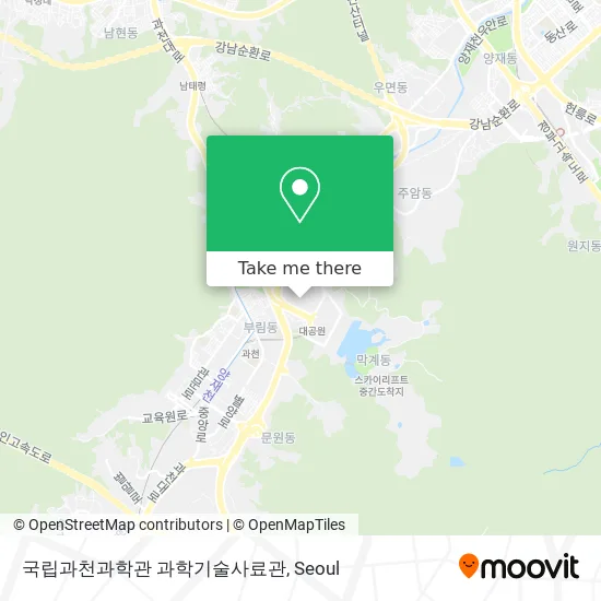 국립과천과학관 과학기술사료관 map