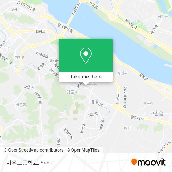 사우고등학교 map