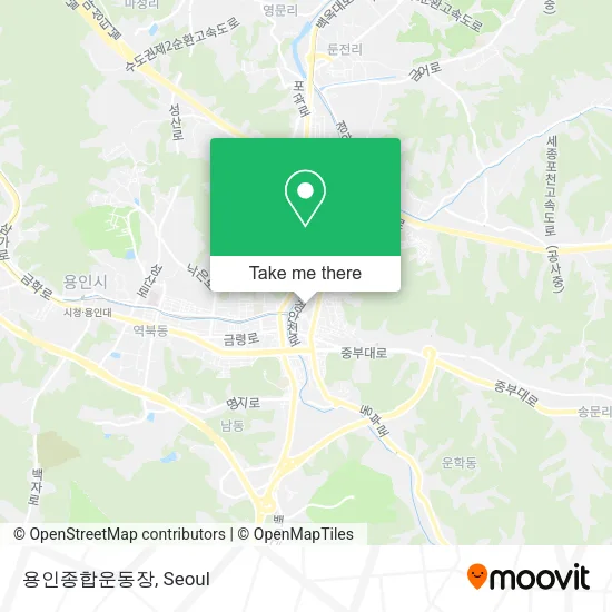 용인종합운동장 map