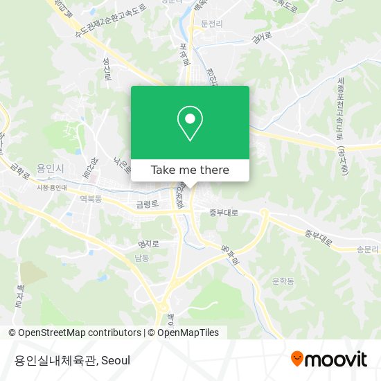 용인실내체육관 map