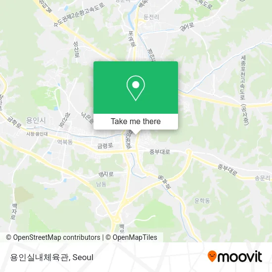 용인실내체육관 map